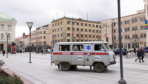 Su&scaron;audytas greitosios pagalbos automobilis i&scaron; Ukrainos