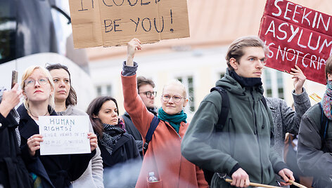 Protestas prie&scaron; apgręžimų smurtą