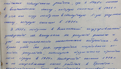 Seimo nario Zigmanto Balčyčio Tarybų Sąjungos komunistinio jaunimo organizacijos bylos dokumentai