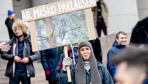 Protestas dėl mi&scaron;kų kirtimo