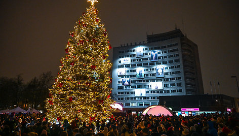 Panevėžio Kalėdų eglės įžiebimas