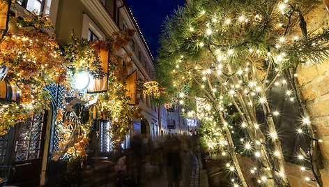 Kalėdiškai pasipuošęs Vilnius