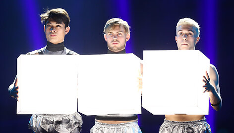 Antrojo &bdquo;Eurovizijos&ldquo; pusfinalio generalinės repeticijos akimirka
