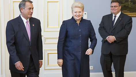 Dalia Grybauskaitė ir Johnas Boehneris