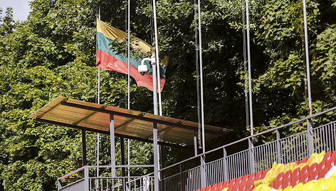 Trečiadienį LFF stadione Vilniuje kabanti Lietuvos vėliava