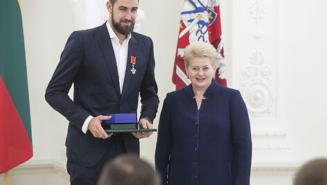 Jonas Valančiūnas ir Dalia Grybauskaitė