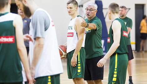 Lietuvos vyrų krep&scaron;inio rinktinės treniruotė