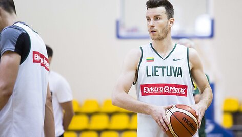 Lietuvos vyrų krep&scaron;inio rinktinės treniruotė
