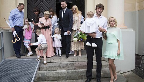 Oksanos ir Simo Jasaičių sūnaus krik&scaron;tynos