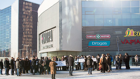 Senamiesčio mokyklos bendruomenės protesto akcija