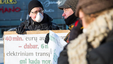 Protesto akcijos akimirka