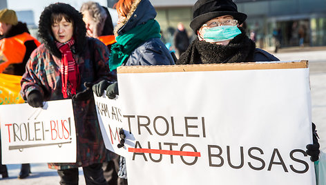 Protesto akcijos akimirka