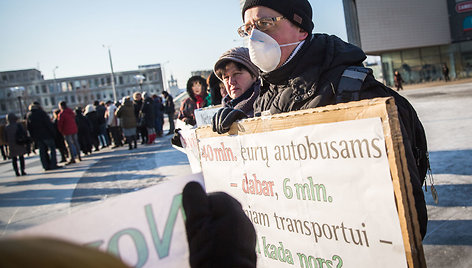 Protesto akcijos akimirka