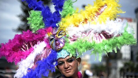 Homoseksualų parado Salvadore dalyvis