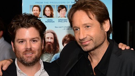 Davidas Duchovny (dešinėje) ir režisierius Christopheris Neilas