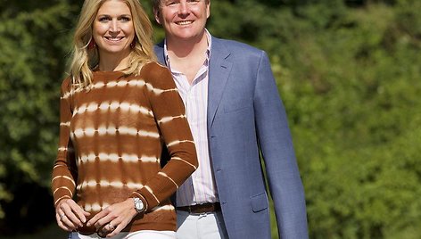 Nyderlandų princas Willemas-Alexanderis su žmona princese Maxima