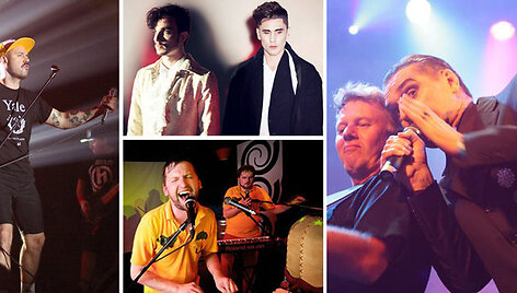 Festivalio &bdquo;Galapagai 2013&ldquo; (i&scaron; kairės): &bdquo;Lyapis Trubetskoy&ldquo;, &bdquo;Instrumenti&ldquo;, &bdquo;Golden Parazyth&ldquo;, &bdquo;Antis&ldquo;