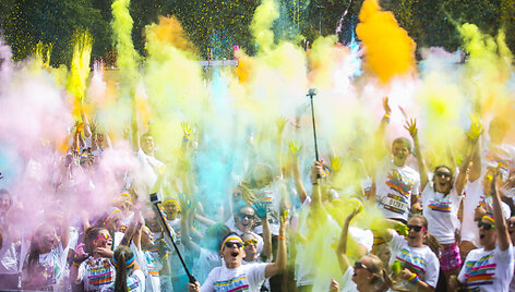 &bdquo;The Color Run&ldquo; bėgimo Vilniuje akimirka