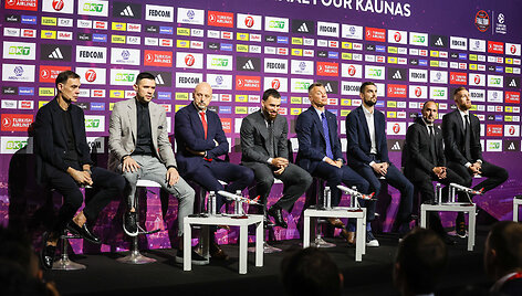 Eurolygos finalo ketverto trenerių spaudos konferencija.