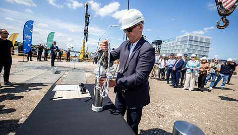 Kėdainių tilto simbolinė kapsulės įkasimo ceremonija