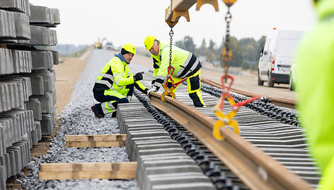 &bdquo;Rail Baltica&ldquo; europinės vėžės bėgių tiesimas
