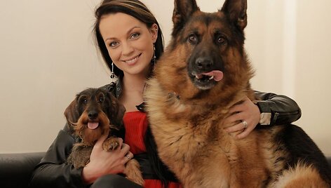 Veterinarė Vaida Vala&scaron;imaitė su augintiniais