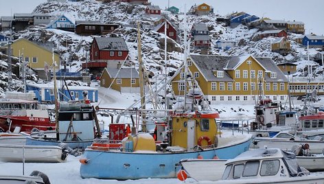 Vakarų Grenlandijoje įsikūręs spalvingas Umanako miestas