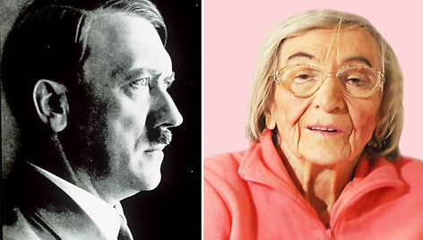 Kairėje: Hitleris, de&scaron;inėje: Margot W&ouml;lk.