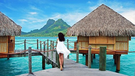Viena labiausiai turistų lankomų Polinezijos salų - Bora Bora
