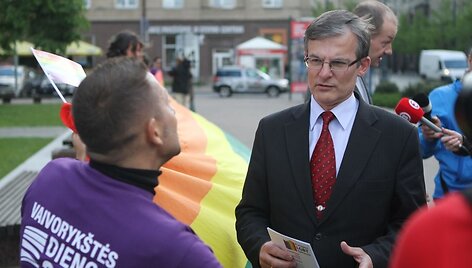 Akcija prie&scaron; homofobiją