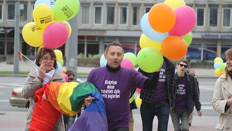Akcija prie&scaron; homofobiją