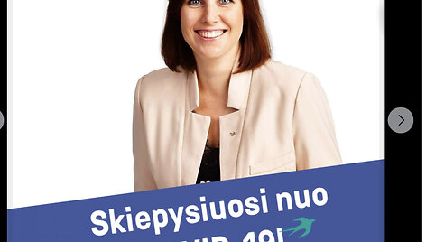 Seimo narę Jurgitą Sejonienę supykdė, kad panašų rėmelį panaudojo ir skiepų skeptikai
