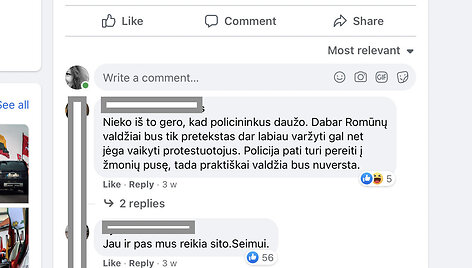 Įrašu pasidalino 800 žmonių