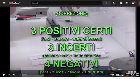 Italų atlikto eksperimento rezultatai