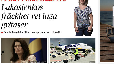 Komentaras apie lėktuvo nutupdymą Minske &Scaron;vedijos dienra&scaron;čio &bdquo;Dagens Nyheter&ldquo; portale