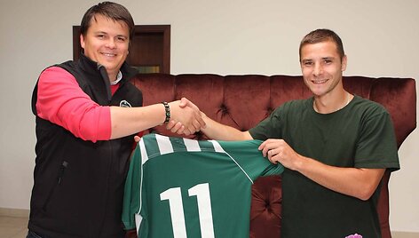 VMFD "Žalgiris" sporto direktorius Mindaugas Nikoličius ir Andro &Scaron;vrljuga