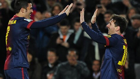 Davidas Villa ir Lionelis Messi