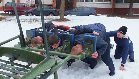 Lietuvos regbio rinktinės treniruotė