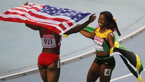 Carmelita Jeter ir Shelly-Ann Fraser-Pryce