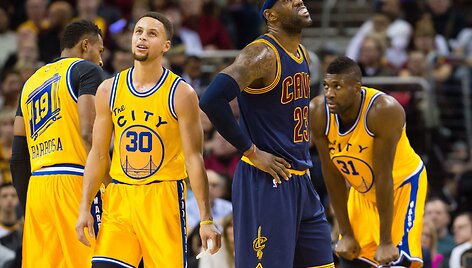 Stephenas Curry ir LeBronas Jamesas