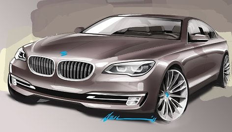 Būsimos naujosios kartos BMW 7 serijos eskizas