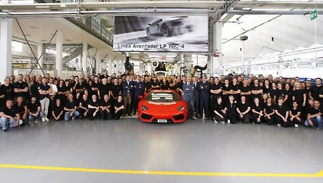 Tūkstantasis Lamborghini Aventador