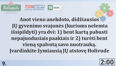 1 klausimas