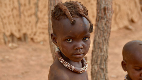 Himba genties vaikai