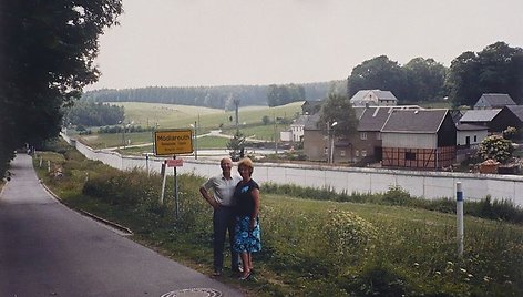 Mödlareuth kaimelis Vokietijoje 1989 m.