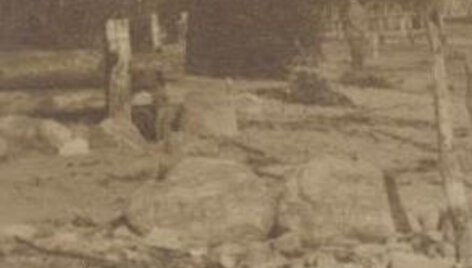 XX amžiaus pradžioje dar buvo matyti didžiulio pastato griuvėsiai Zaraso ežero Didžiojoje saloje