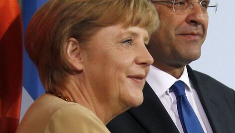 Angela Merkel ir Antonis Samaras 