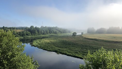 Latvija, Ventos upė ryte ties Kuldyga