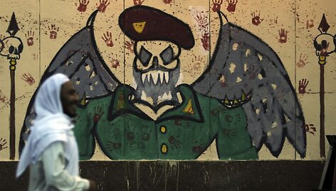 Graffiti ant Egipto prezidento rūmų