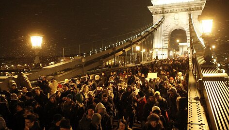Studentų protestas Vengrijoje